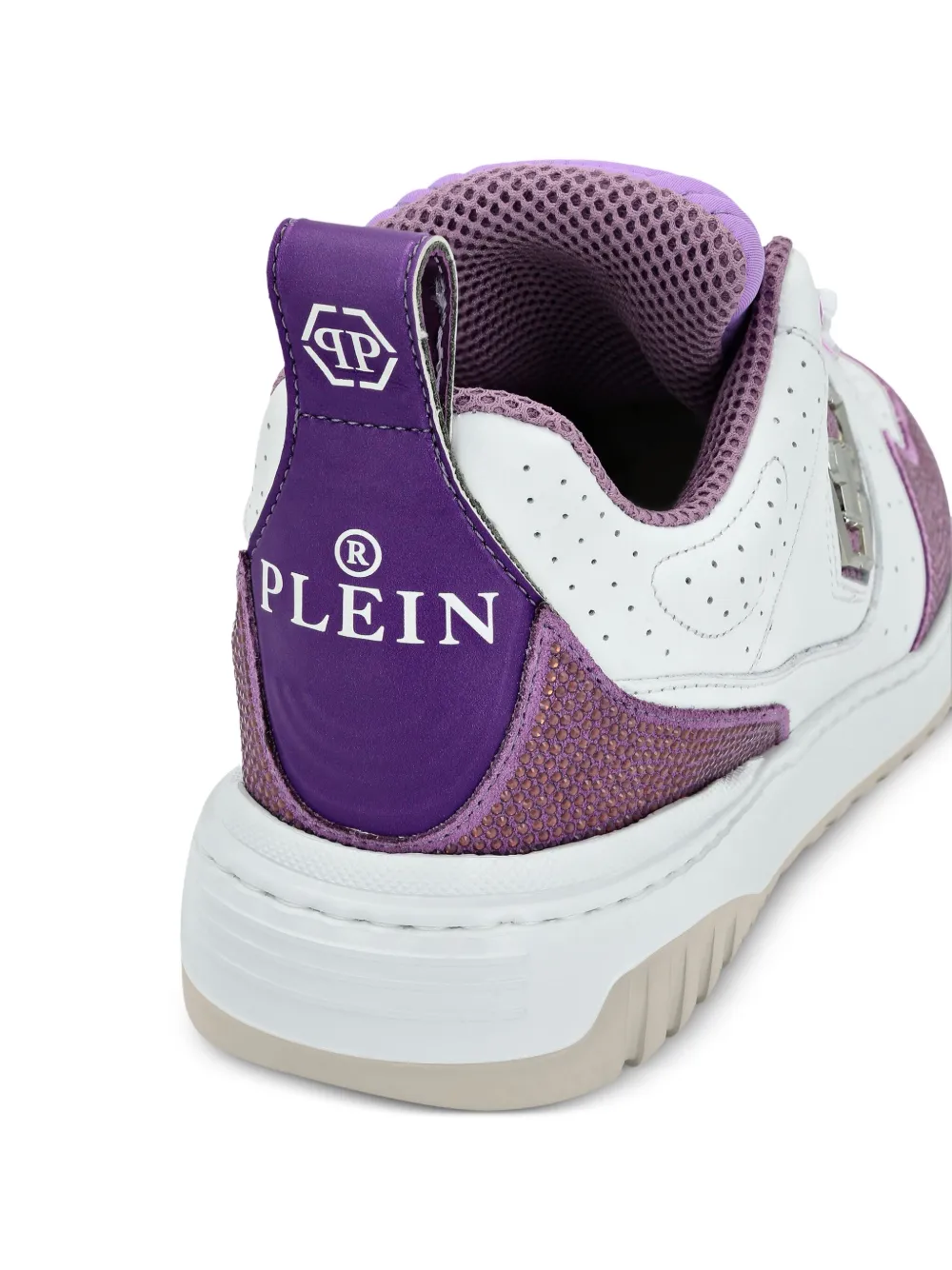 Philipp Plein Sneakers verfraaid met kristallen Paars
