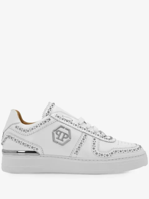 Philipp Plein Lo-Top leather sneakers