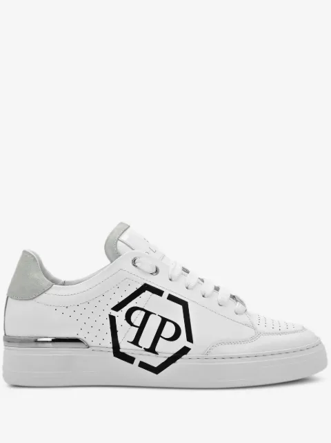 Philipp Plein Hexagon leather sneakers