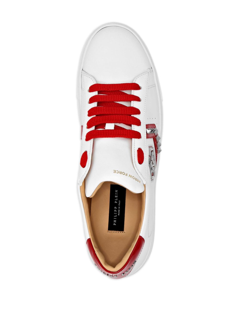 Shop Philipp Plein Arrow Force Sneakers In White