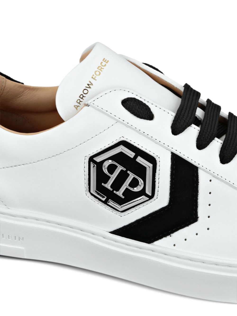 Shop Philipp Plein Arrow Force Sneakers In White