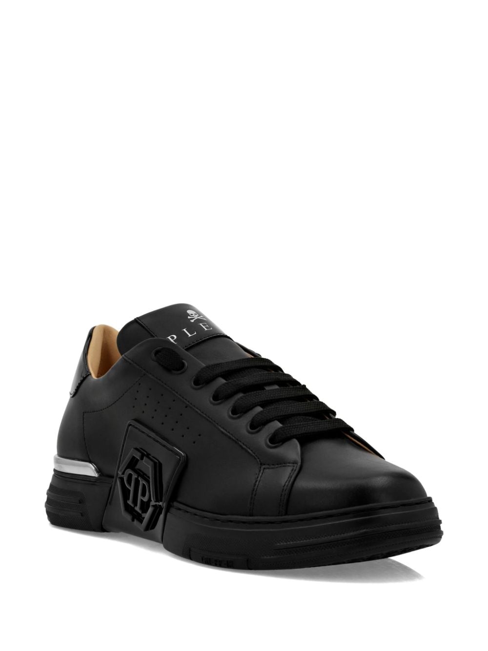 Shop Philipp Plein Hexagon Low-top Sneakers In Black