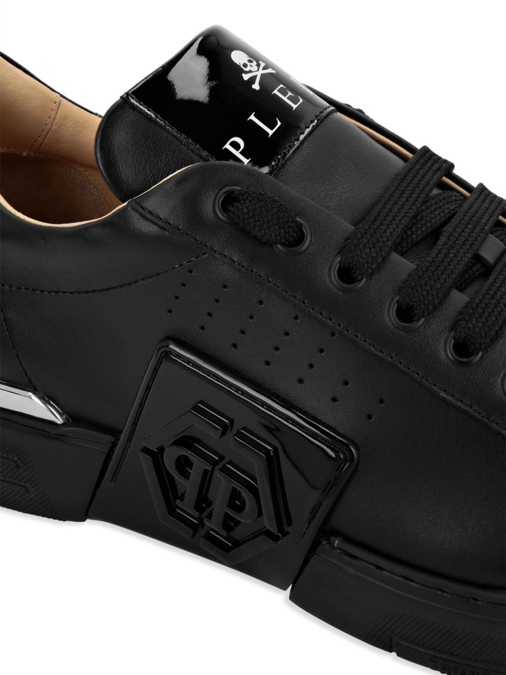 Shop Philipp Plein Hexagon Low-top Sneakers In Black