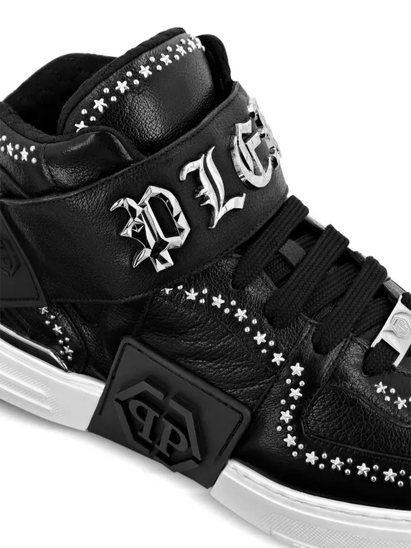 Philipp Plein Gothic Plein mid-top Sneakers | Black | FARFETCH