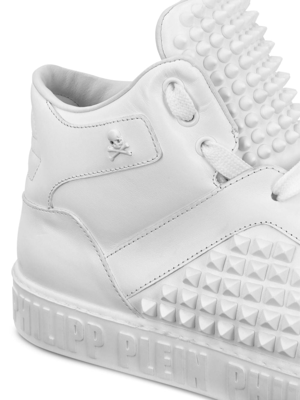 Philipp Plein Sneakers met spikes Wit