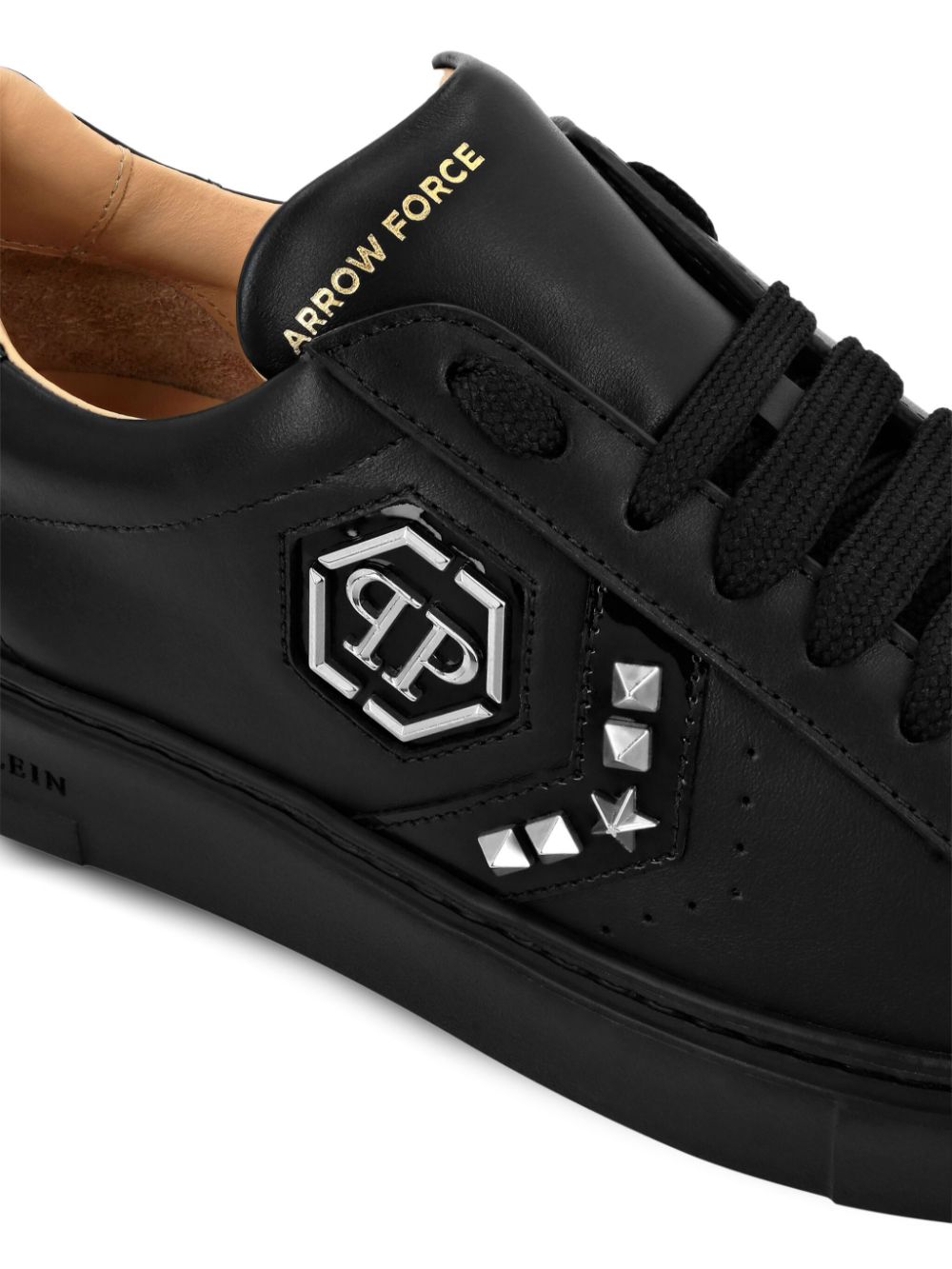 Shop Philipp Plein Arrow Force Sneakers In "0202 Black / Black"