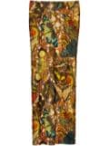 Jean Paul Gaultier Papillon butterfly-print maxi skirt - Yellow