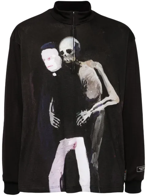 Undercover sudadera texturizada con estampado gráfico