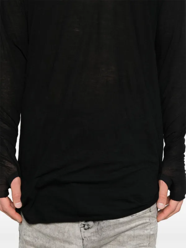 Boris Bidjan Saberi crew-neck long-sleeve T-shirt | Black | FARFETCH RO