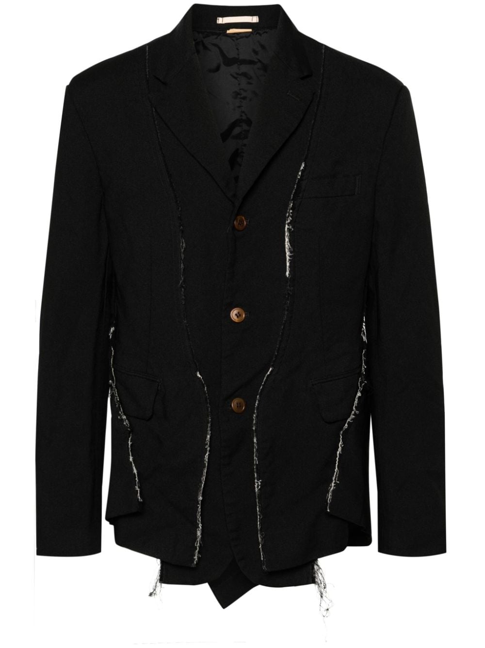 Comme des Garçons Homme Plus notched-lapels single-breasted blazer Zwart