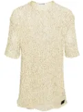 Jil Sander + open-knit T-shirt - Yellow