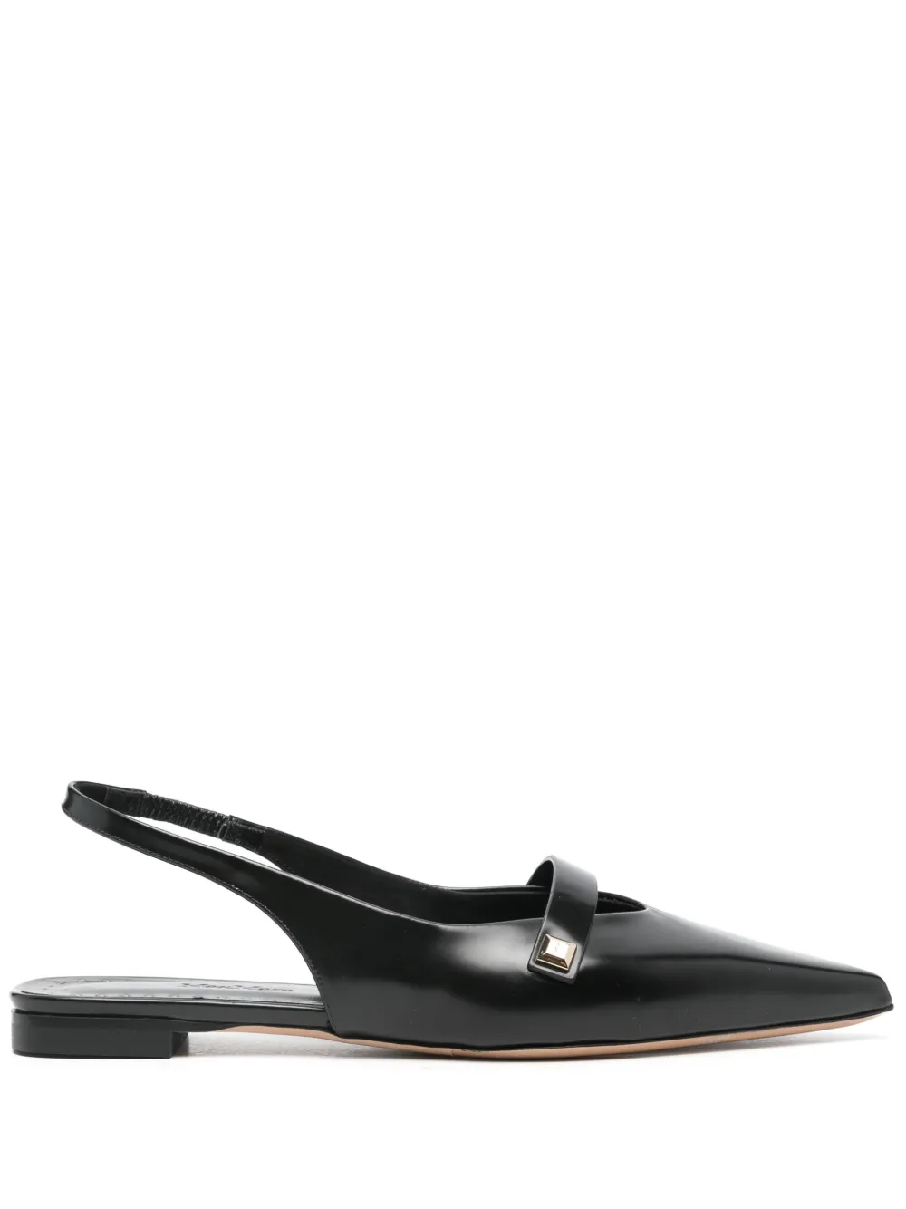 Max Mara Ballerine con placca logo - Nero