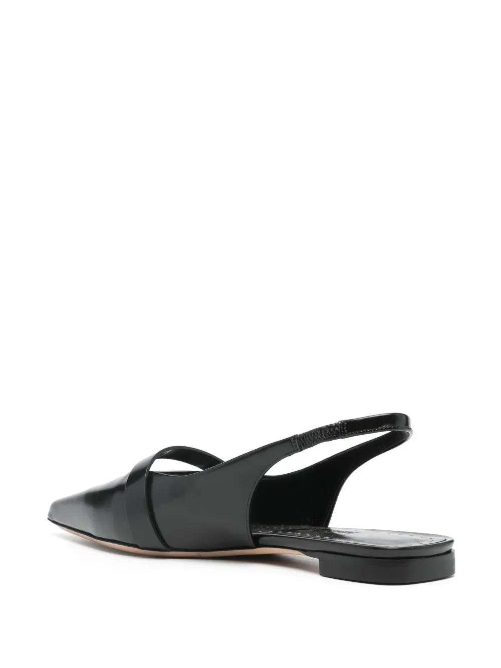 Max Mara Leren ballerina's Zwart