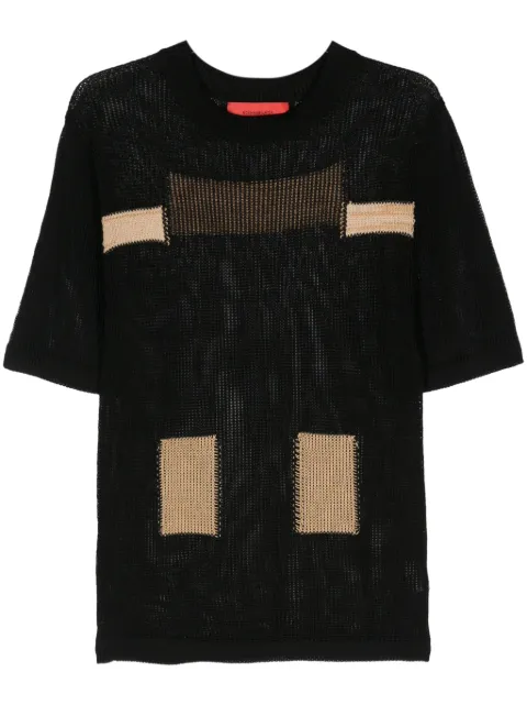 Eckhaus Latta open-knit colour-block jumper