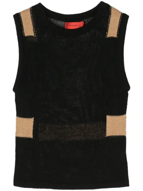 Eckhaus Latta colour-block sleeveless knitted top