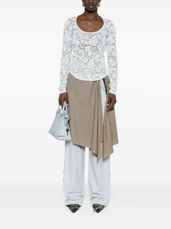 美品　ECKHAUS LATTA エコーズラッタ　総柄シャツ　ユニセックス　XS 美品 ECKHAUS LATTA エコーズラッタ 総柄シャツ ユニセックス XS