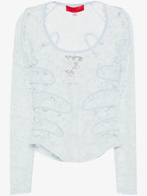 Eckhaus Latta Seraph floral-lace top