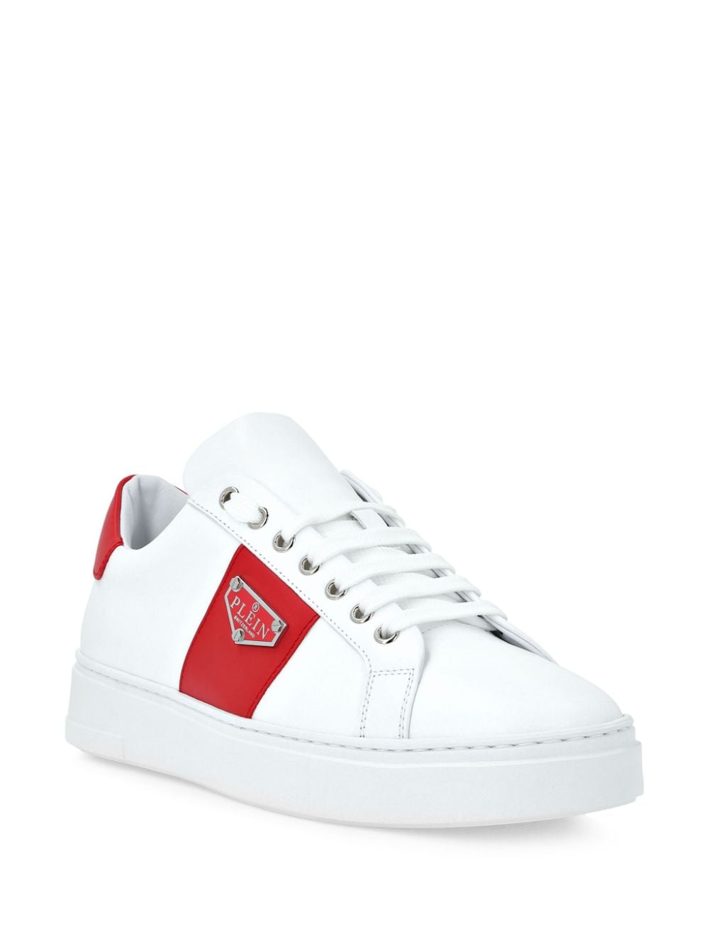 Philipp Plein logo-plaque panelled sneakers White