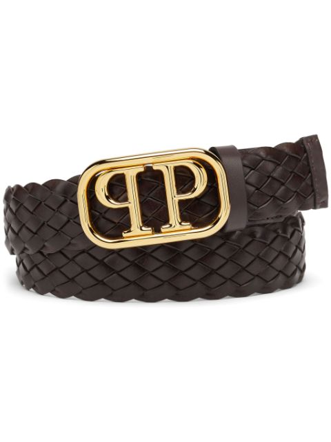 Philipp Plein logo buckle leather belt Men