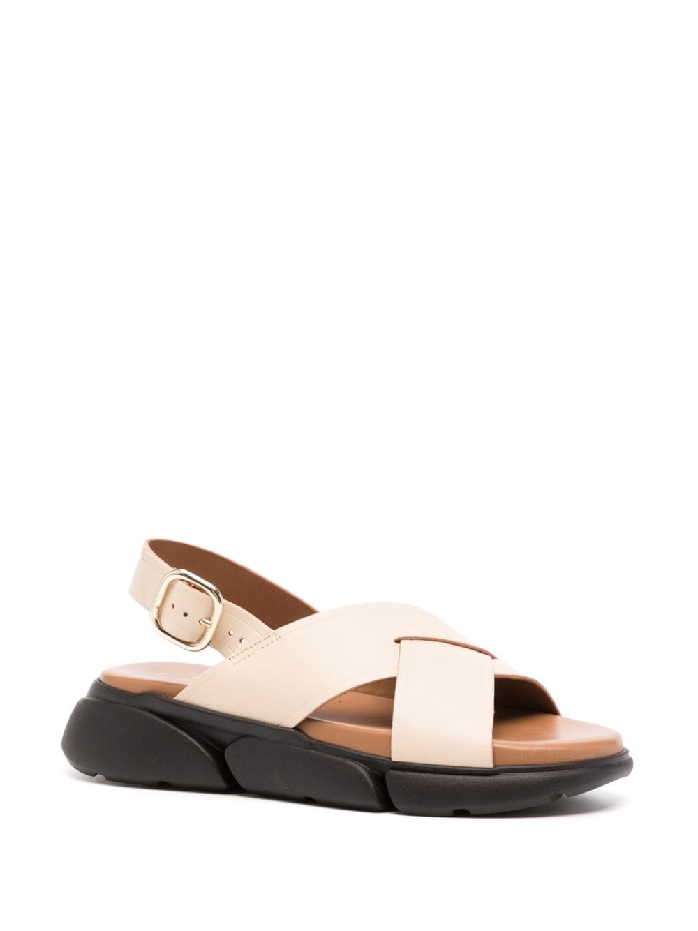Shop Atp Atelier Barisci 45mm Leather Sandals In Neutrals