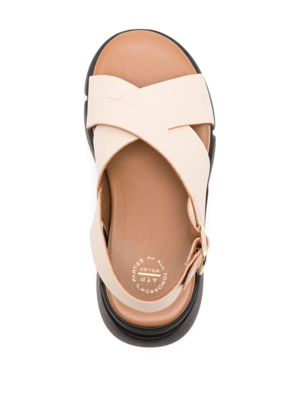 Shop Atp Atelier Barisci 45mm Leather Sandals In Neutrals