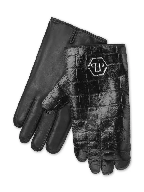 Crocodile leather gloves discount