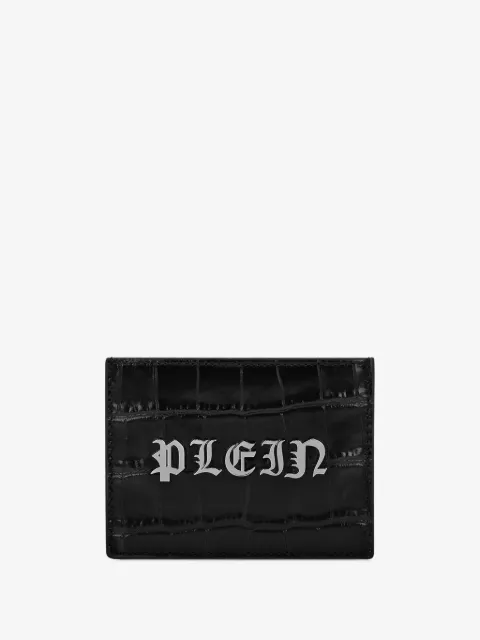 Philipp Plein Gothic Plein Kartenetui mit Kroko-Prägung