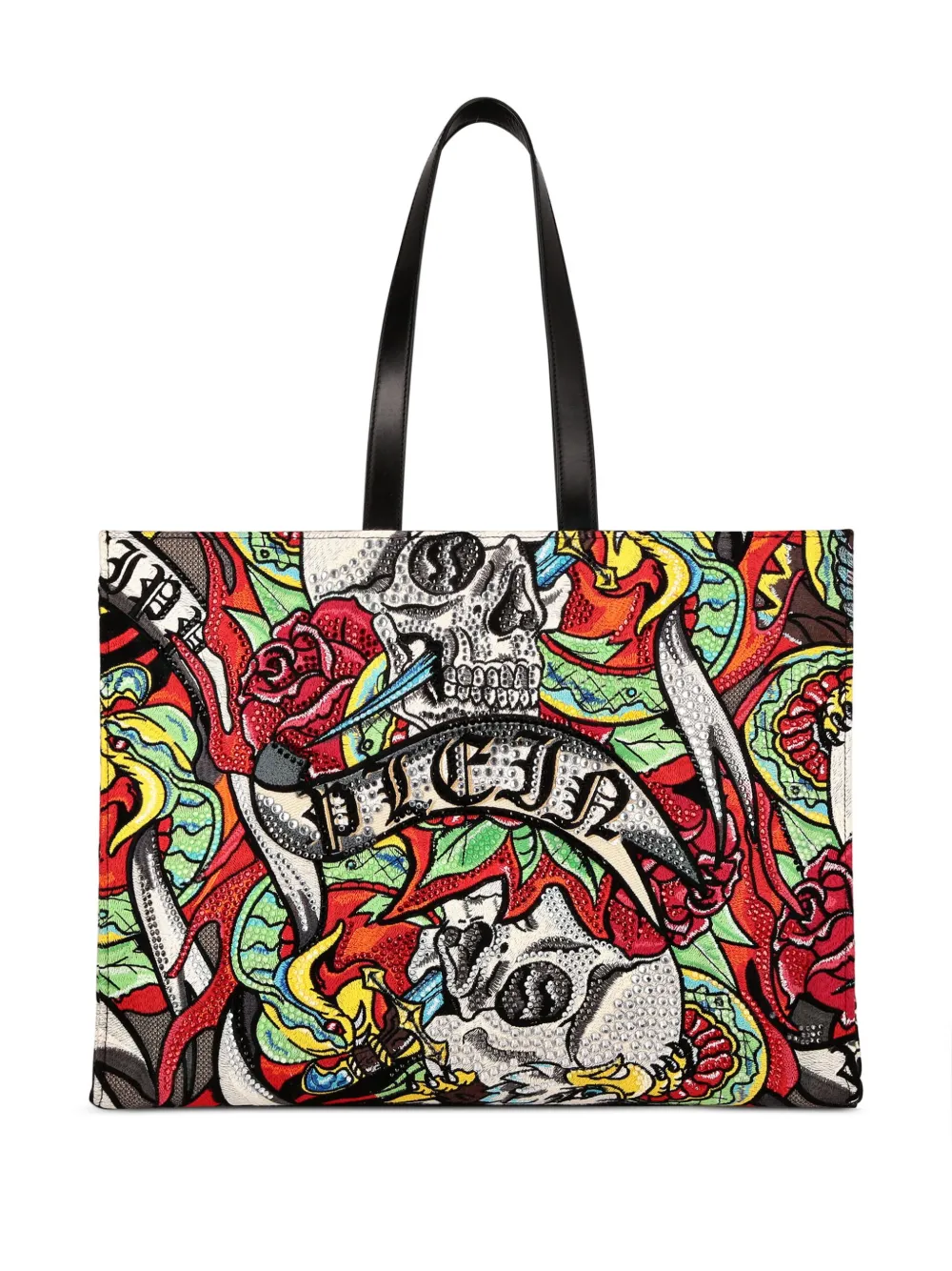 Philipp Plein Shopper met print - Rood