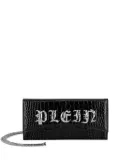 Philipp Plein Gothic Plein croc-effect clutch bag - Black