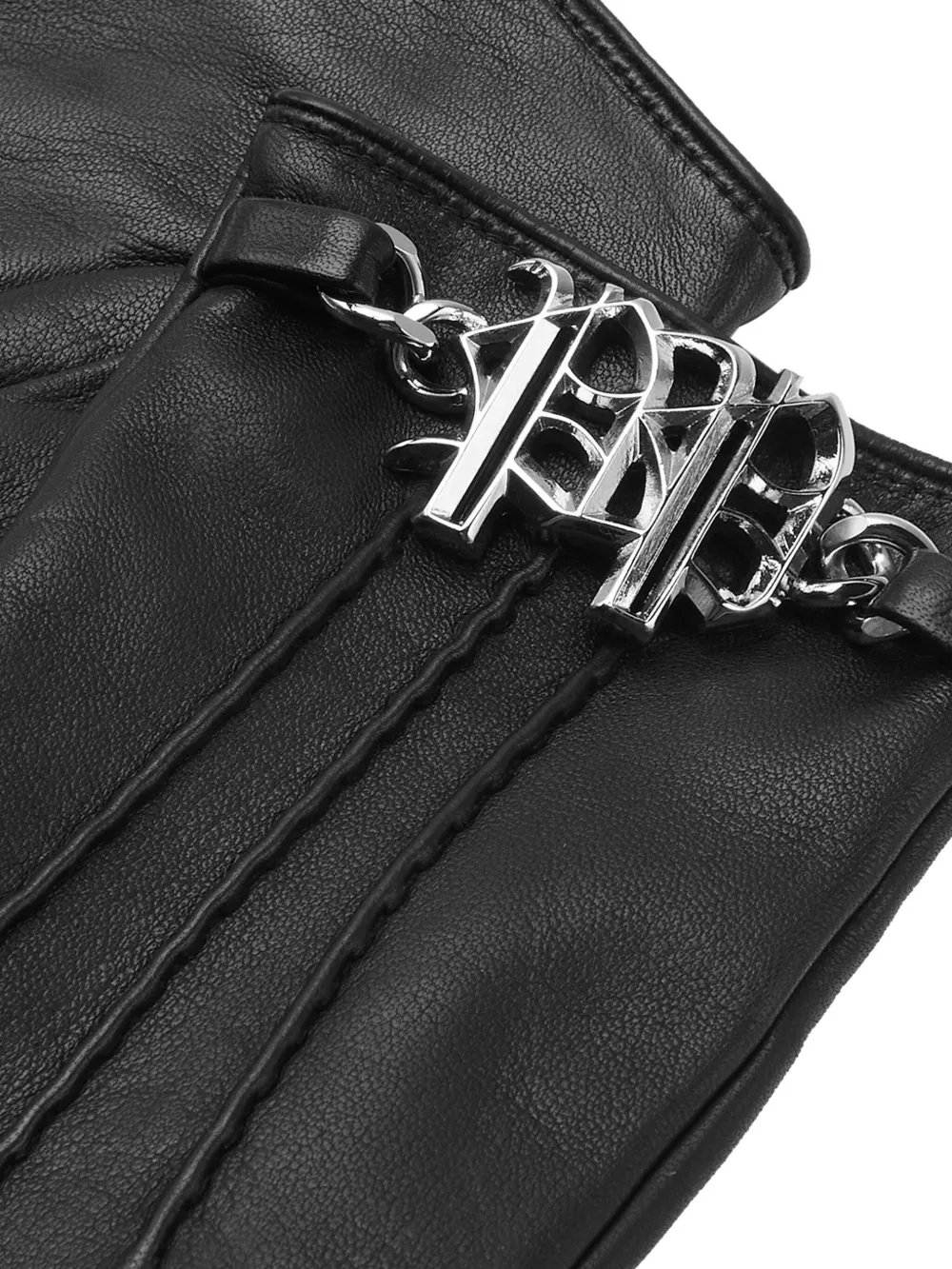 philippplein Philipp Plein Handschoenen met logoplakkaat - Zwart