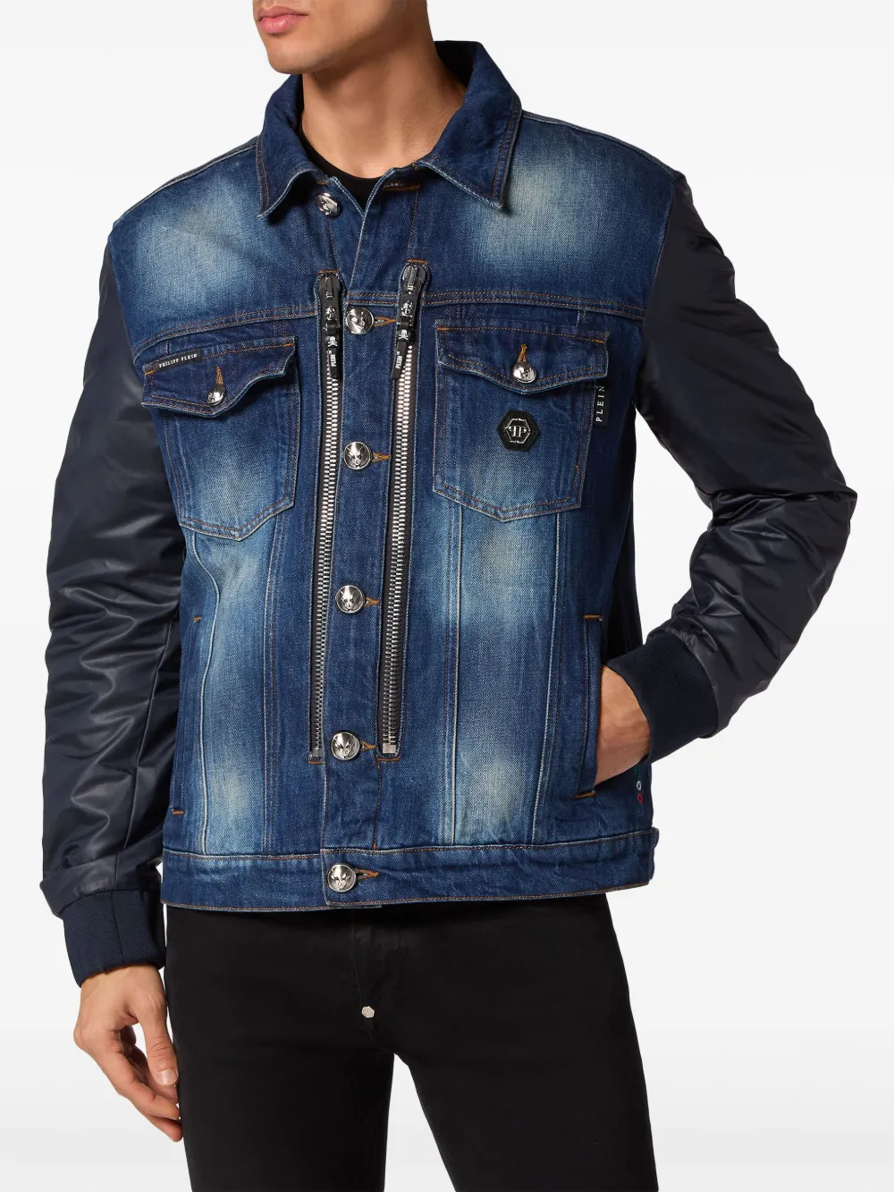 Philipp Plein Denim jack - Blauw