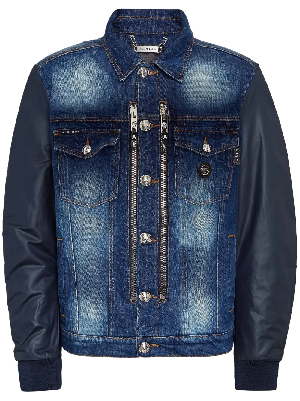 Philipp Plein Denim jack Blauw