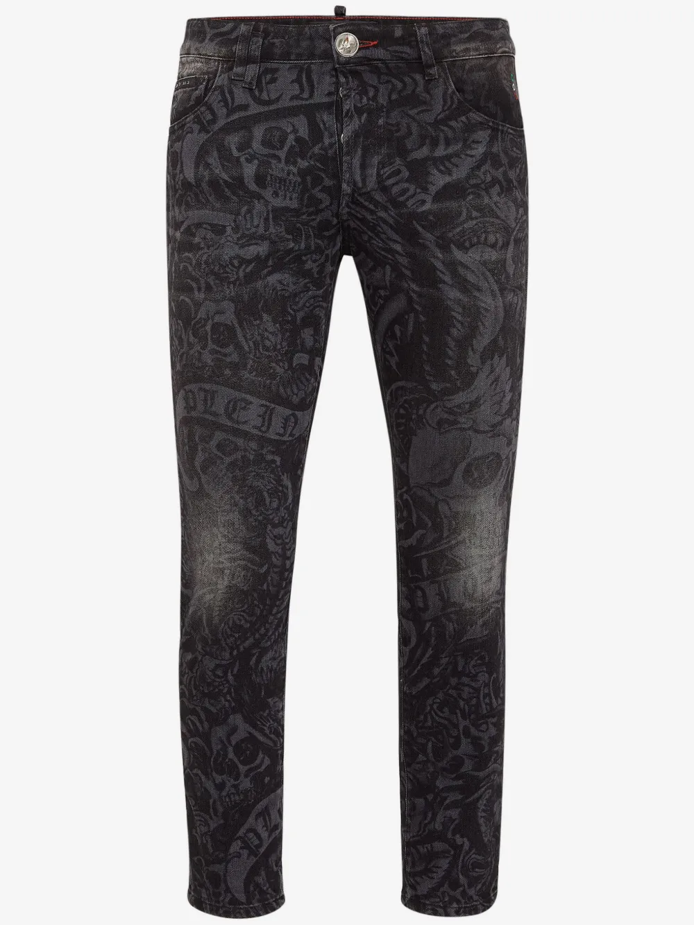 Philipp Plein tattoo-print skinny jeans | Black | Image 1