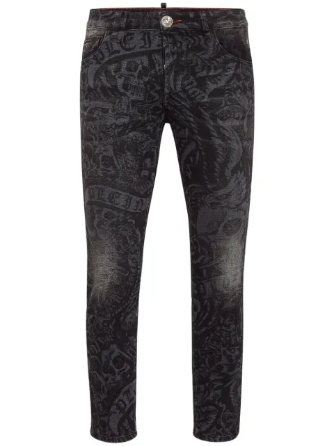 Philipp Plein tattoo-print skinny jeans 