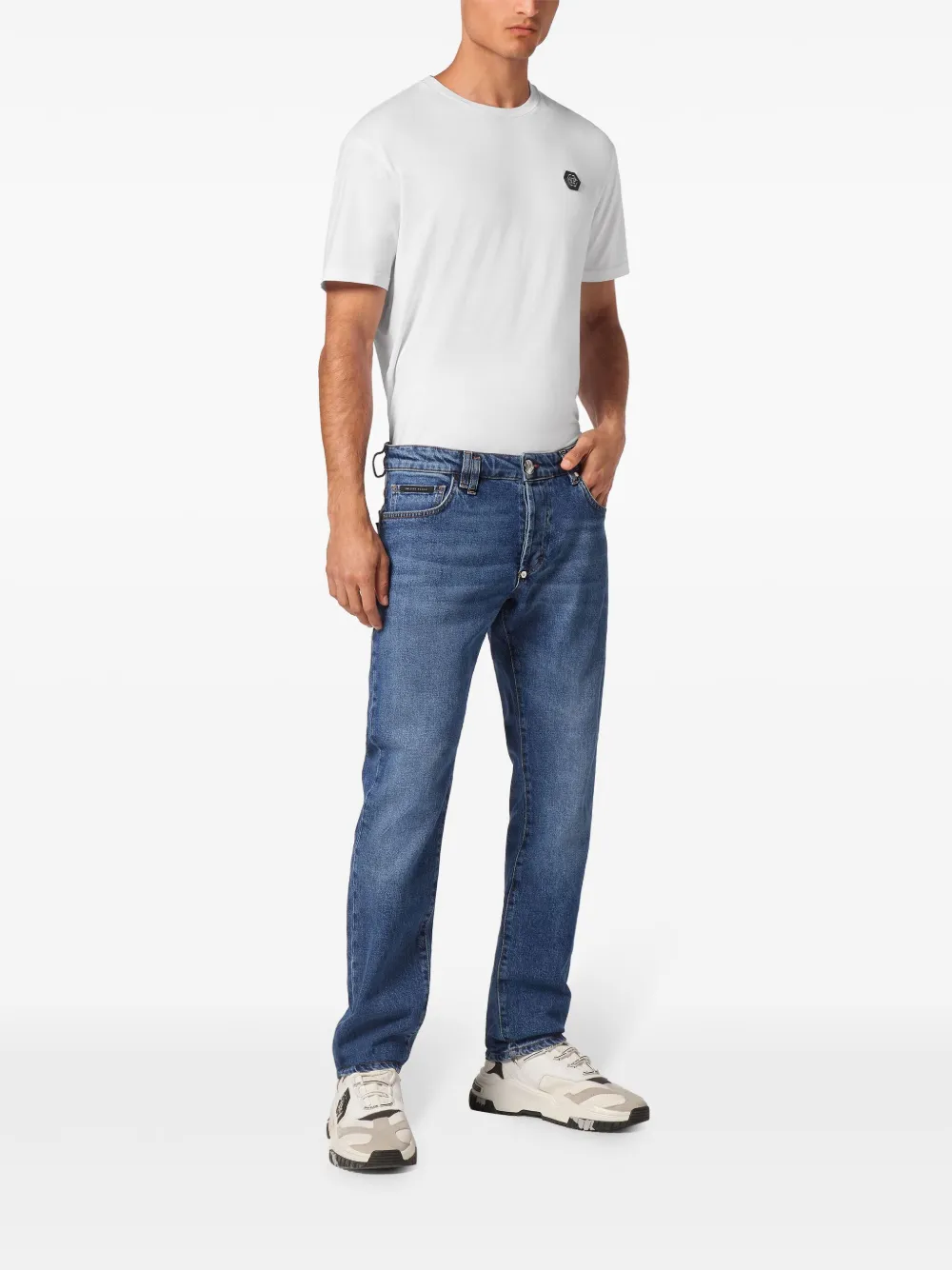 philippplein Philipp Plein Tattoo Super straight jeans - Blauw