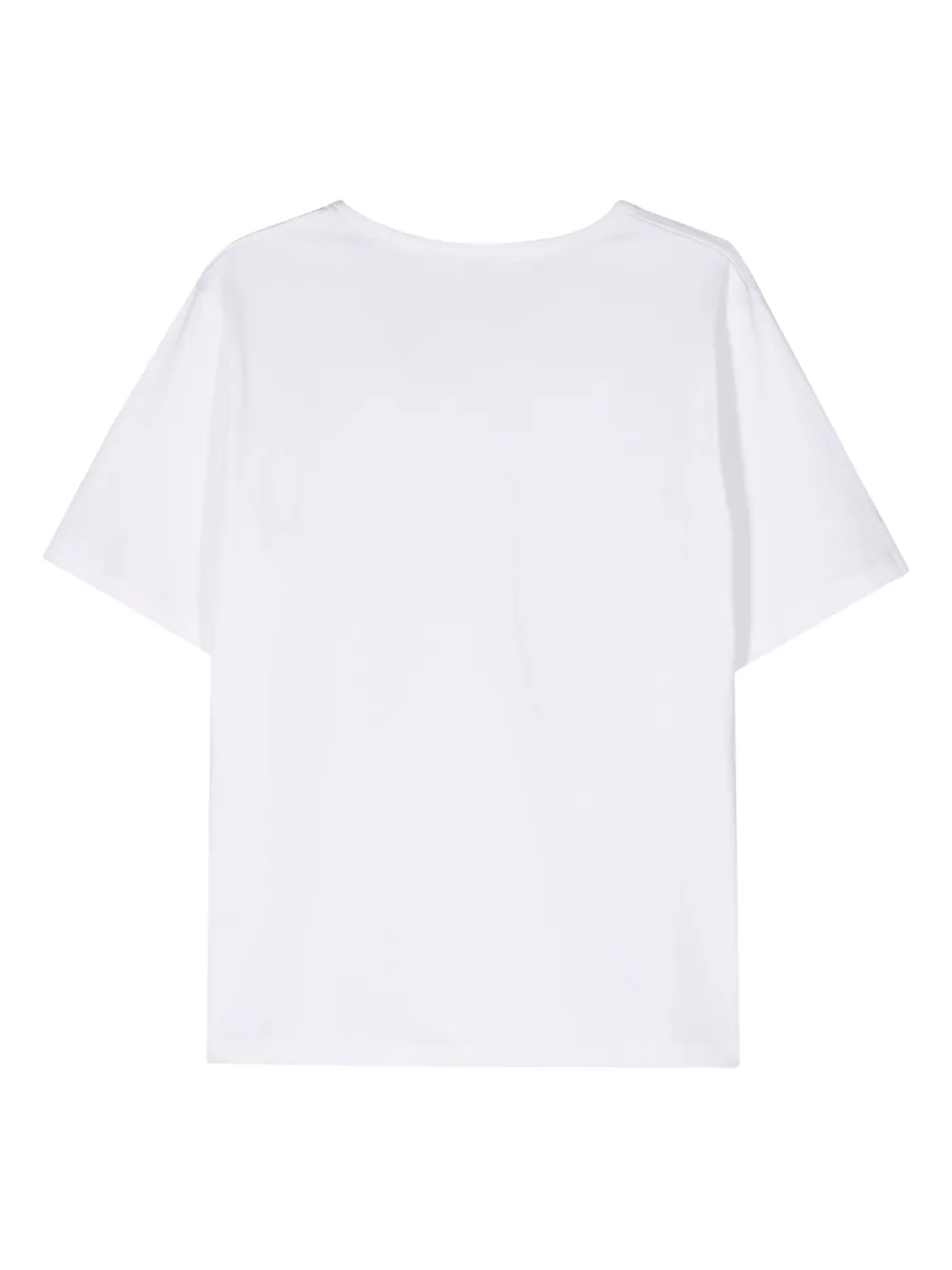 Séfr Uneven katoenen T-shirt - Wit