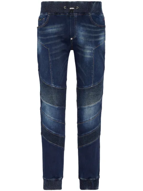 Philipp Plein logo-appliqué tapered jeans