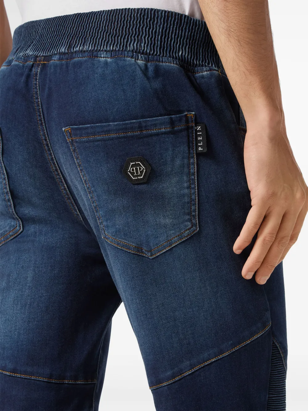 Philipp Plein Jeans met toelopende pijpen Blauw