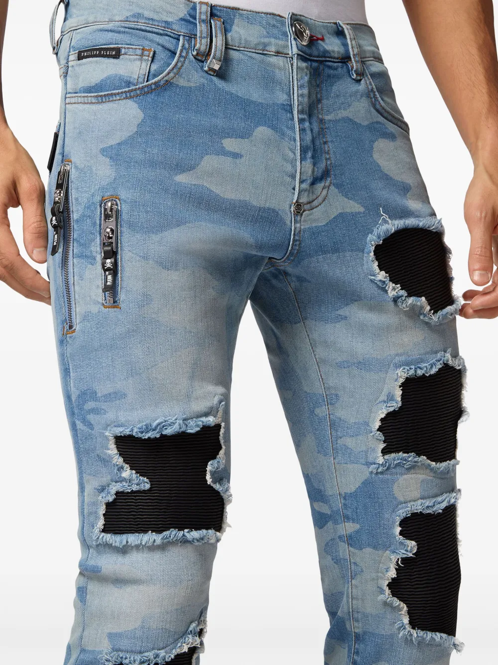 Affordable Philipp Plein camouflage-print skinny jeans Men