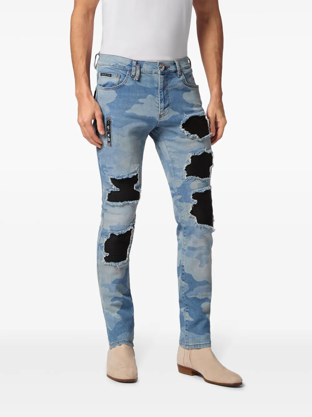 Affordable Philipp Plein camouflage-print skinny jeans Men
