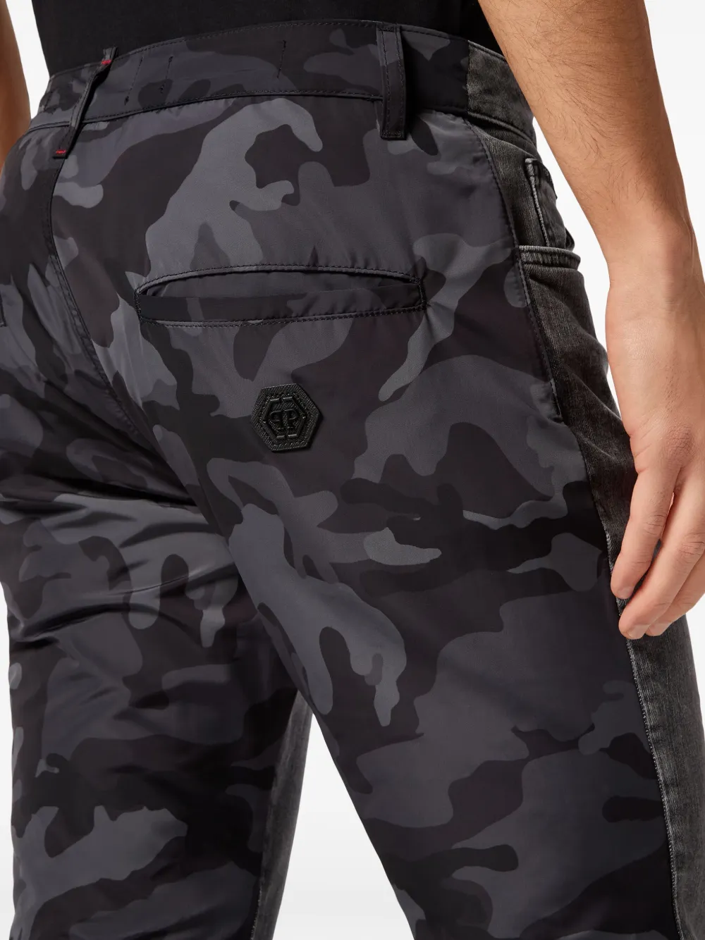 Philipp Plein Skinny jeans met camouflageprint Grijs