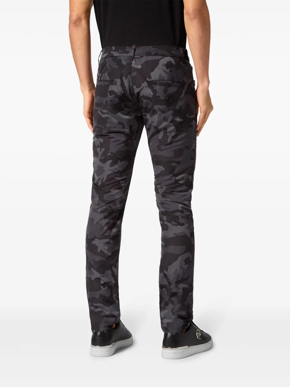 Philipp Plein Skinny jeans met camouflageprint Grijs