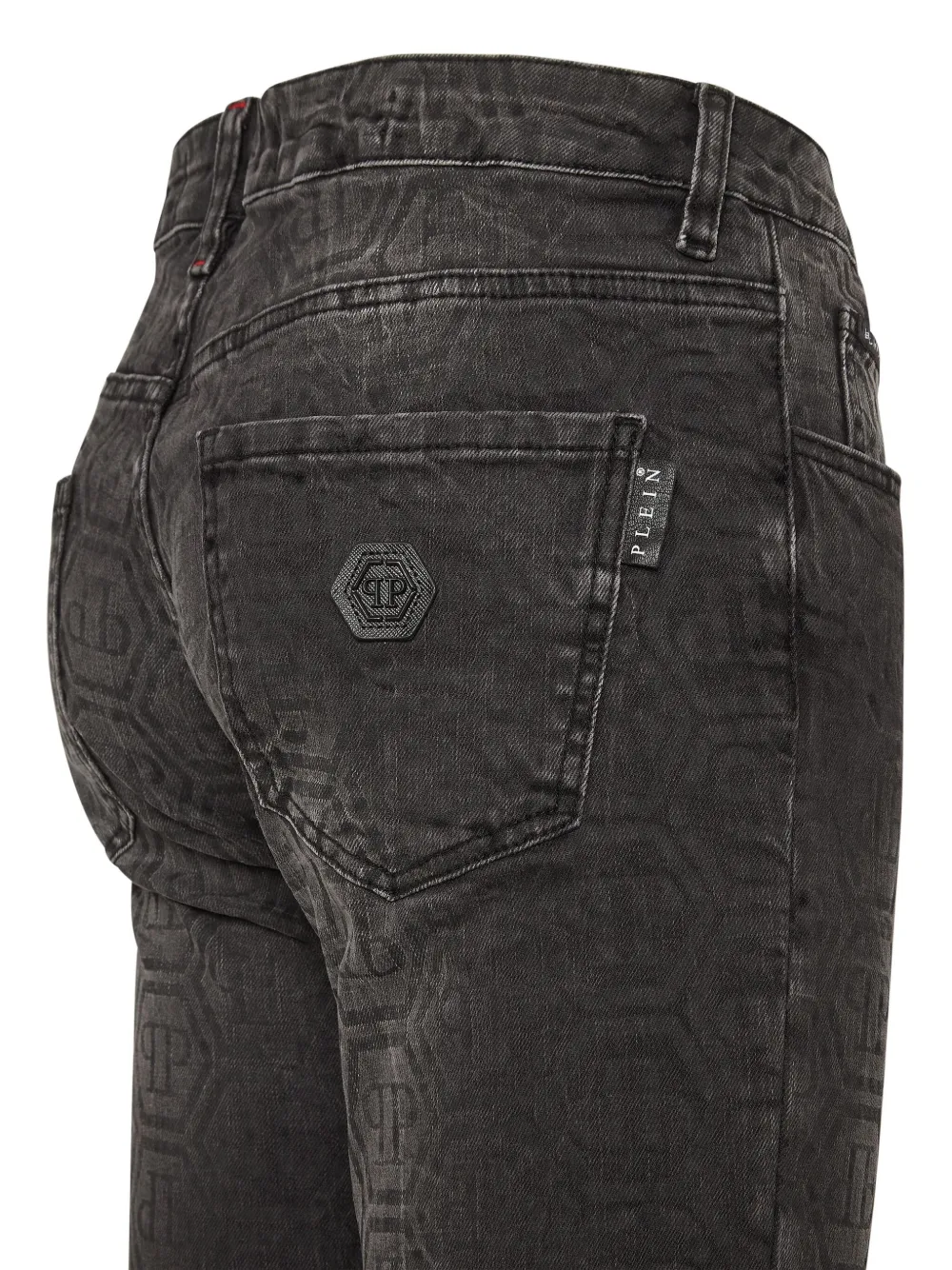 Philipp Plein monogram-print straight-leg jeans - 10GN