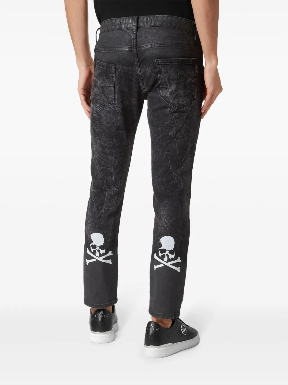 Philipp Plein Skull mid waist skinny jeans Zwart