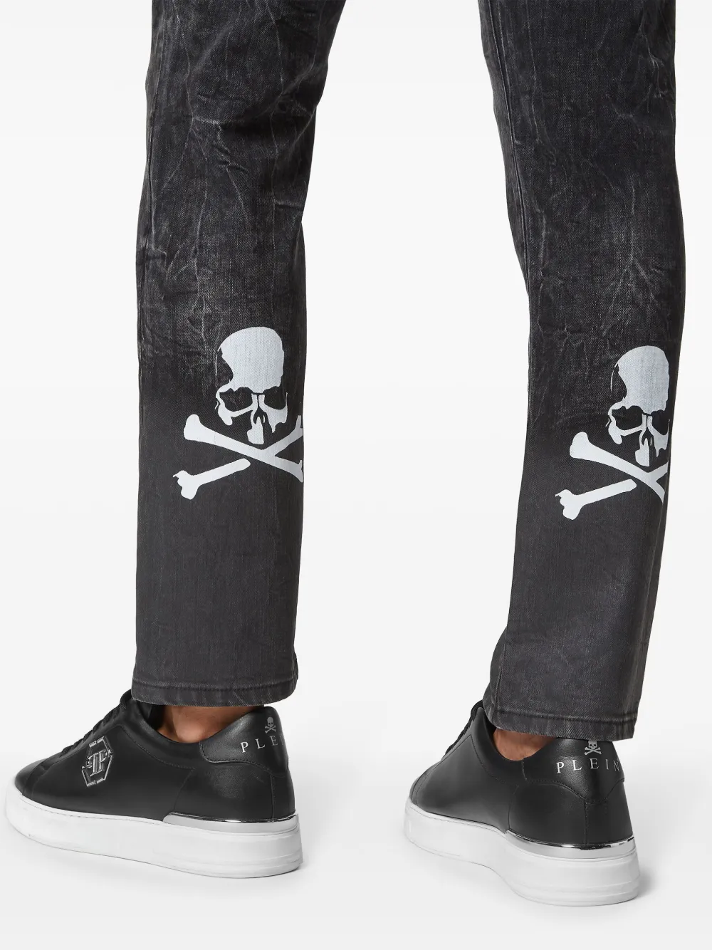 Philipp Plein Skull mid waist skinny jeans Zwart
