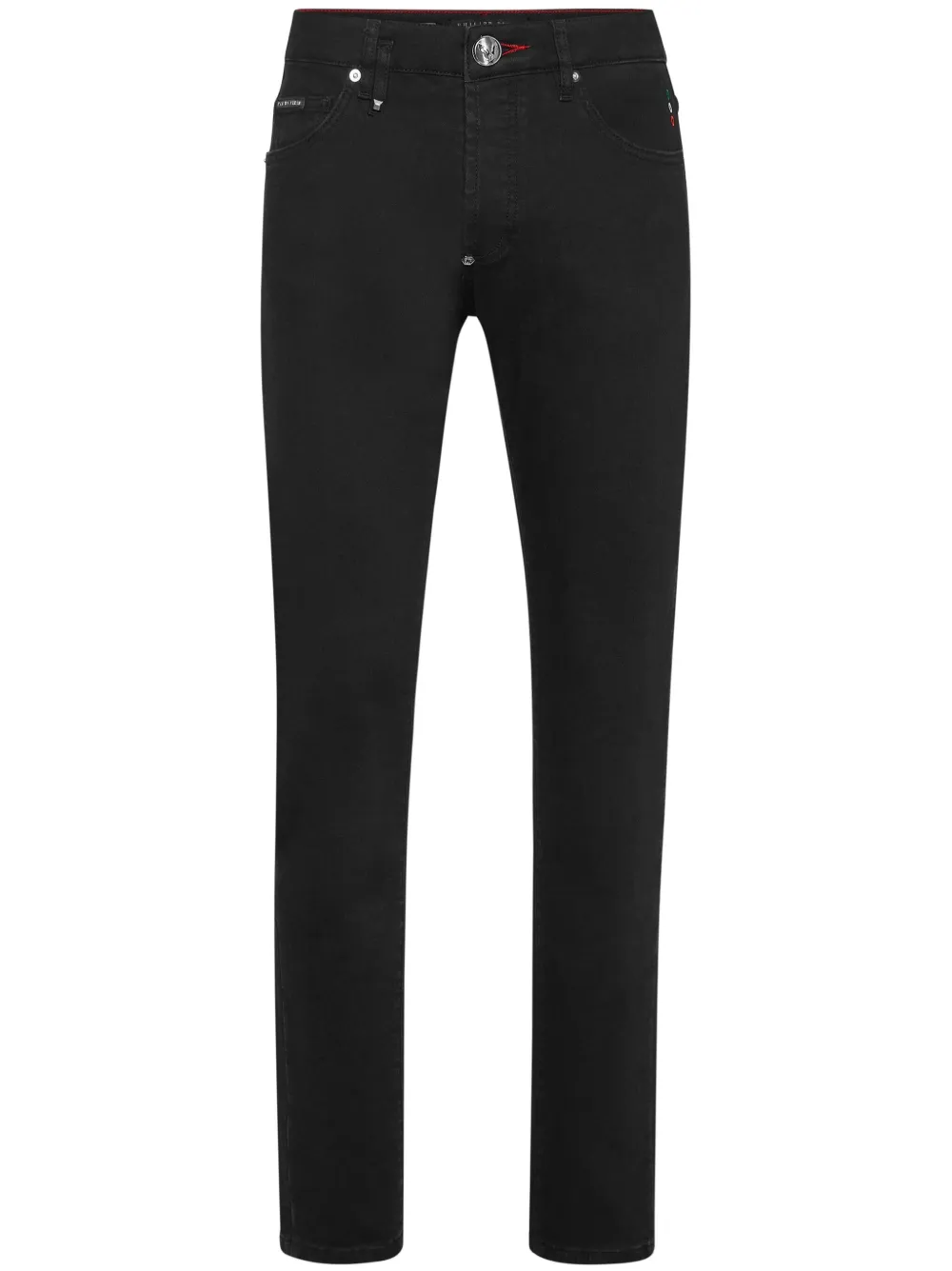 Philipp Plein ロゴパッチ ジーンズ - ブラック Philipp Plein ロゴパッチ ジーンズ - ブラック