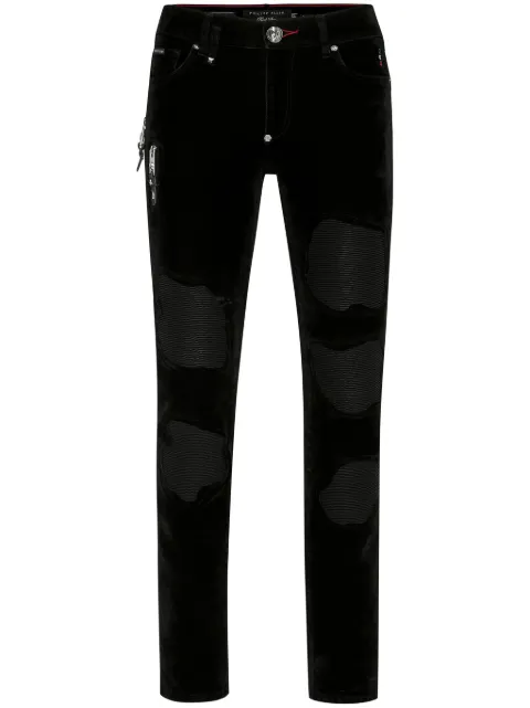 Philipp Plein Rock Star ribbed-panels skinny jeans
