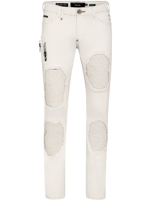 Philipp Plein Rock Star ribbed-panels skinny jeans