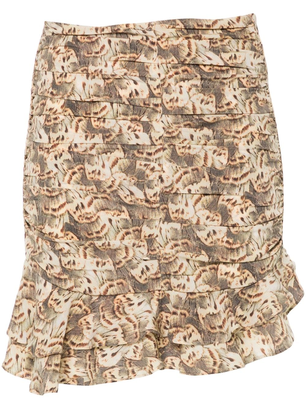 Isabel Marant Milendi Gathered-detail Mini Skirt In Multi