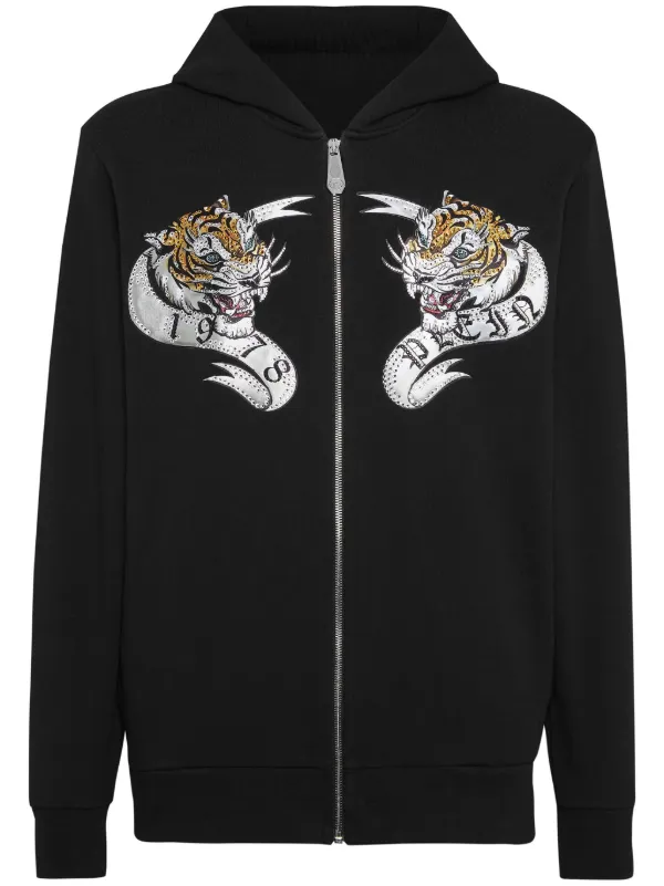 パーカー・フーディ PHILIPP PLEIN Men Sweater PAECMJB3611PTE003N0202 Black Hoodie sweatshirt Philipp Plein TM | Philipp Plein Outlet